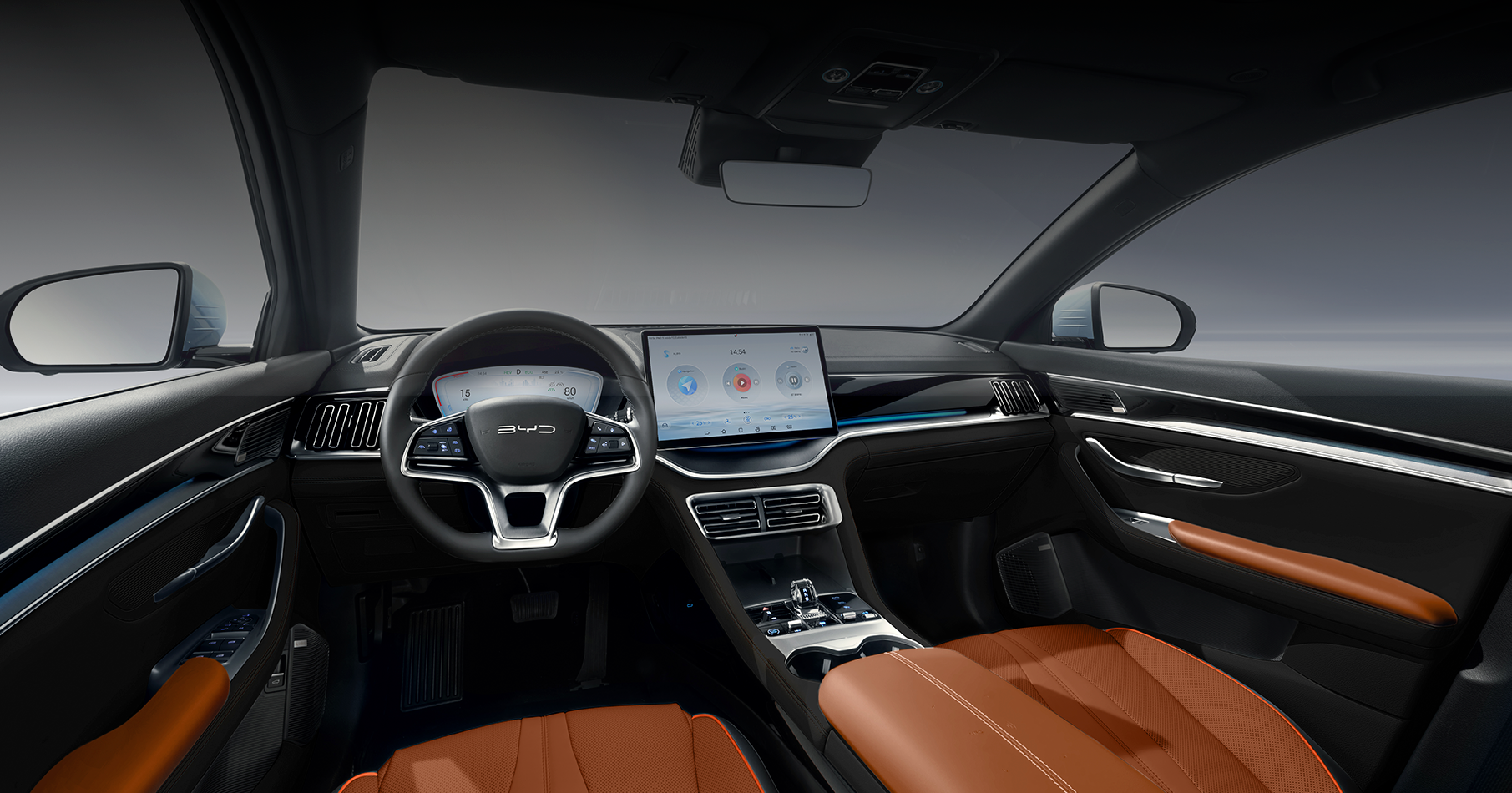 Interior e painel do BYD Song Plus